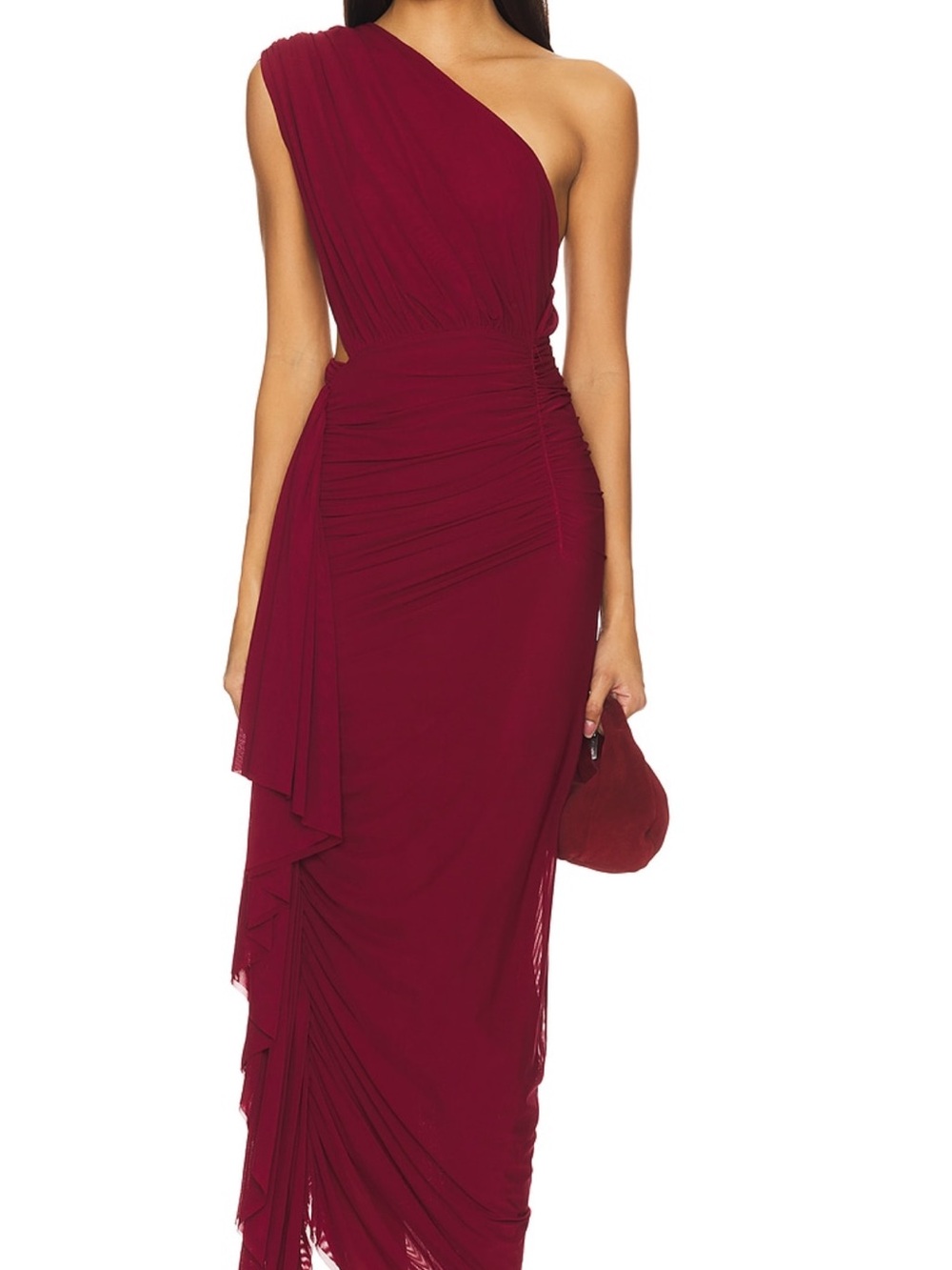 Juliet midi oxblood dress